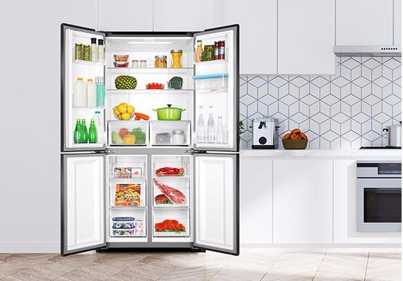 Tủ lạnh có thiết kế hài hòa với các không gian hiện đại, tối giản.