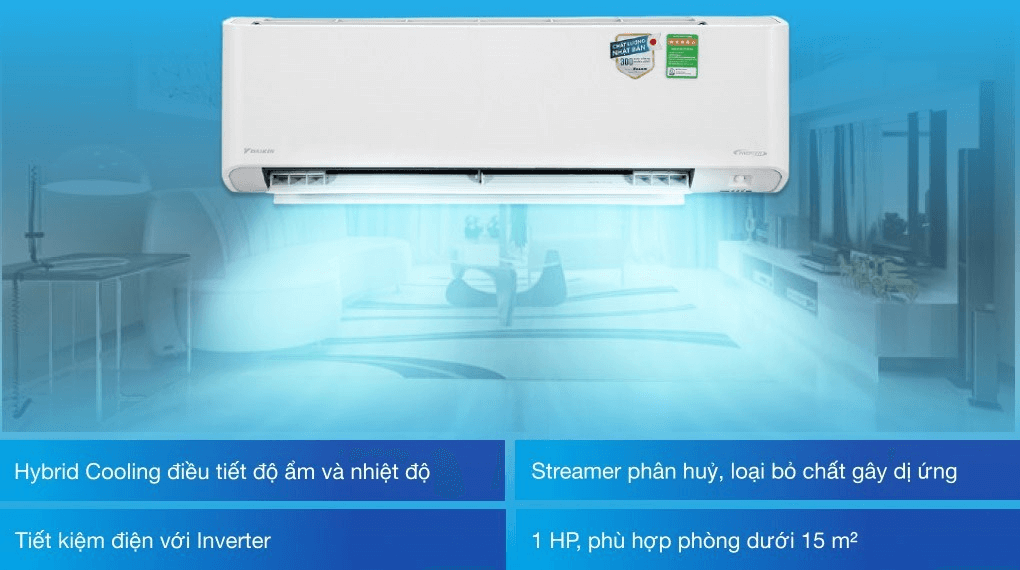 Máy lạnh Daikin Inverter 1 HP FTKZ25VVMV
