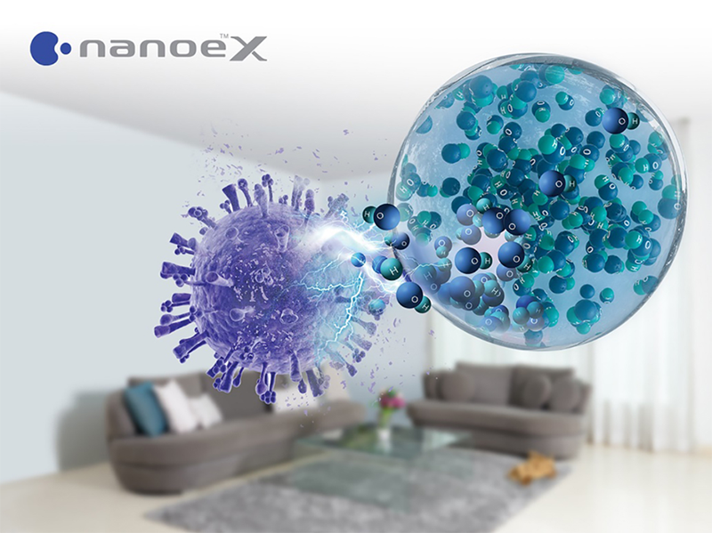 Điều hòa Panasonic trang bị công nghệ nanoe™ X có khả năng ức chế vi-rút SARS-CoV-2