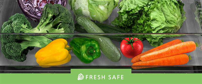 Ngăn Fresh Safe bảo quản rau củ quả luôn tươi xanh.