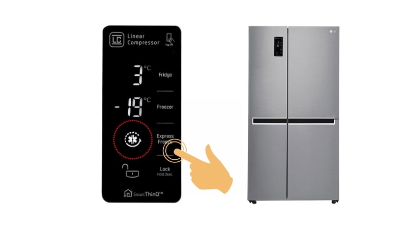 Chức năng làm đá nhanh trên tủ lạnh LG Inverter