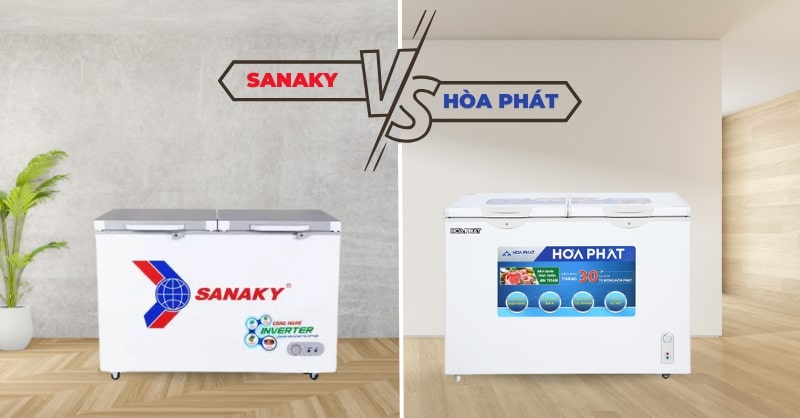 So sánh tủ đông Sanaky và Hòa Phát