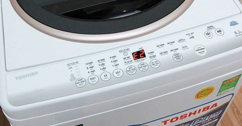 Lỗi E2 máy giặt Toshiba - Nguyên nhân và cách khắc phục hiệu quả