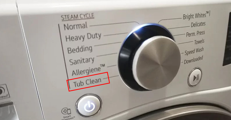 Chọn chế độ Tub Clean được trang bị trên máy giặt