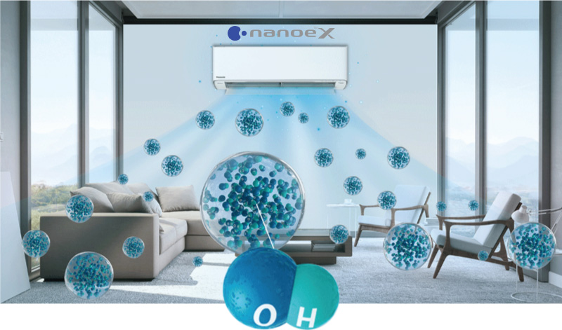 Công nghệ Nanoe-X giúp kháng khuẩn, khử mùi mạnh mẽ