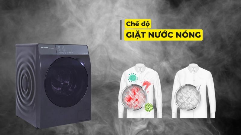 Cách diệt khuẩn quần áo bằng chế độ giặt nước nóng