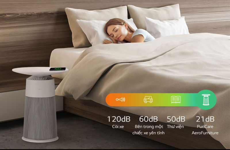 LG PuriCare Aero Furniture vận hành êm ái