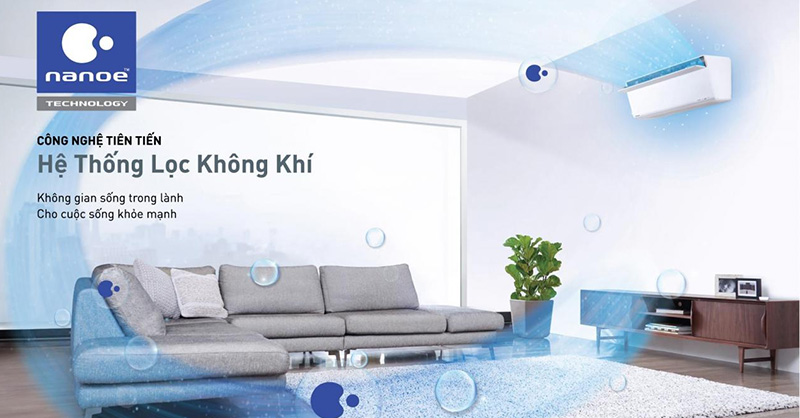 Công nghệ Nanoe G kháng khuẩn khử mùi