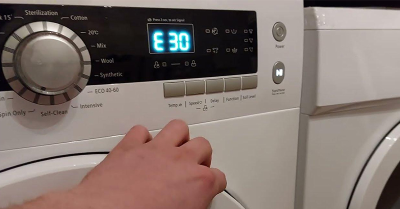 Lỗi E30 máy giặt Electrolux - Nguyên nhân và cách khắc phục hiệu quả