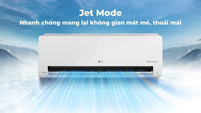 Chế độ làm lạnh nhanh Jet Cool của máy lạnh LG
