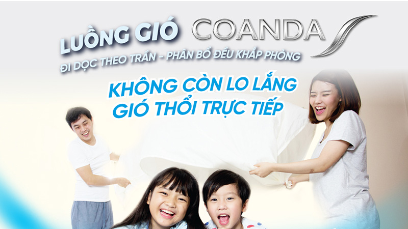 Luồng gió Coanda tạo cảm giác thoải mái cho người dùng