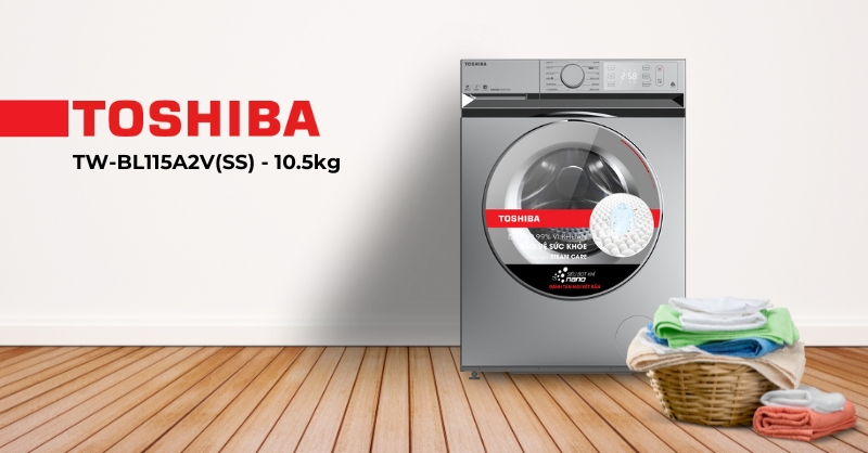 Đánh giá máy giặt Toshiba Inverter 10.5 kg TW-BL115A2V(SS)